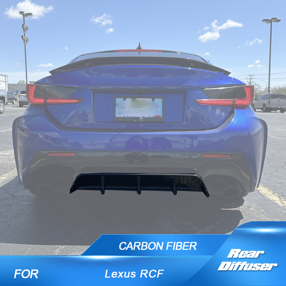 Rc Hobby Center - คาร์บอนไฟเบอร์รถกันชนด้านหลังDiffuserสําหรับLexus 2015-2019 RC F RCF CenterกันชนSplitterภายใต้แผงรถBodykits