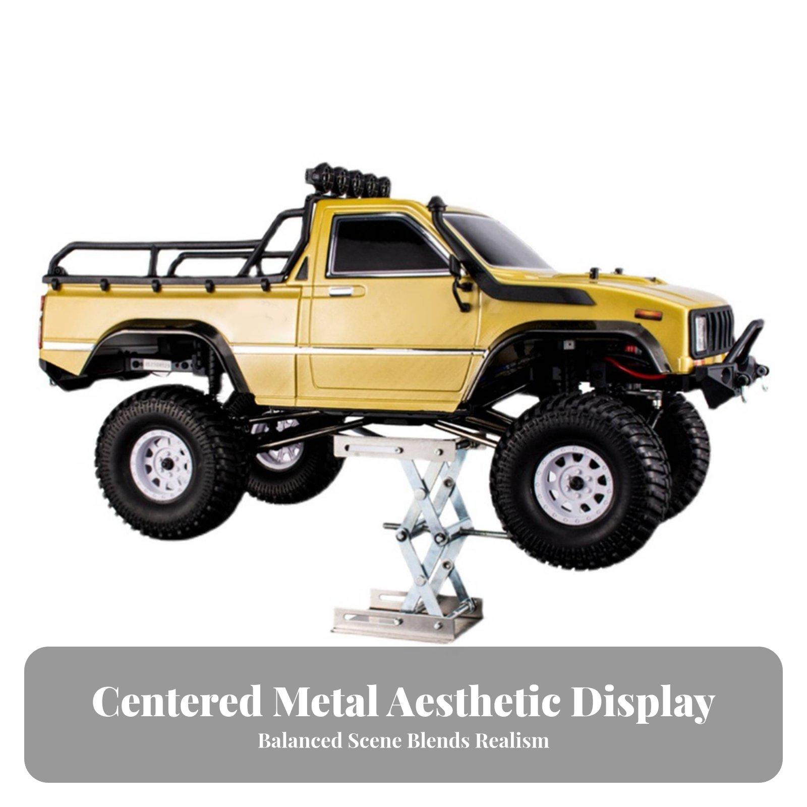 Rc Hobby Workshop - ฐานยกรถบังคับวิทยุโลหะแข็งแรง สำหรับซ่อมรถปีนเขา ปรับความสูงได้ เครื่องมือขนาดกะทัดรัด พกพาสะดวก สำหรับงานอดิเรกและเวิร์กช็อป