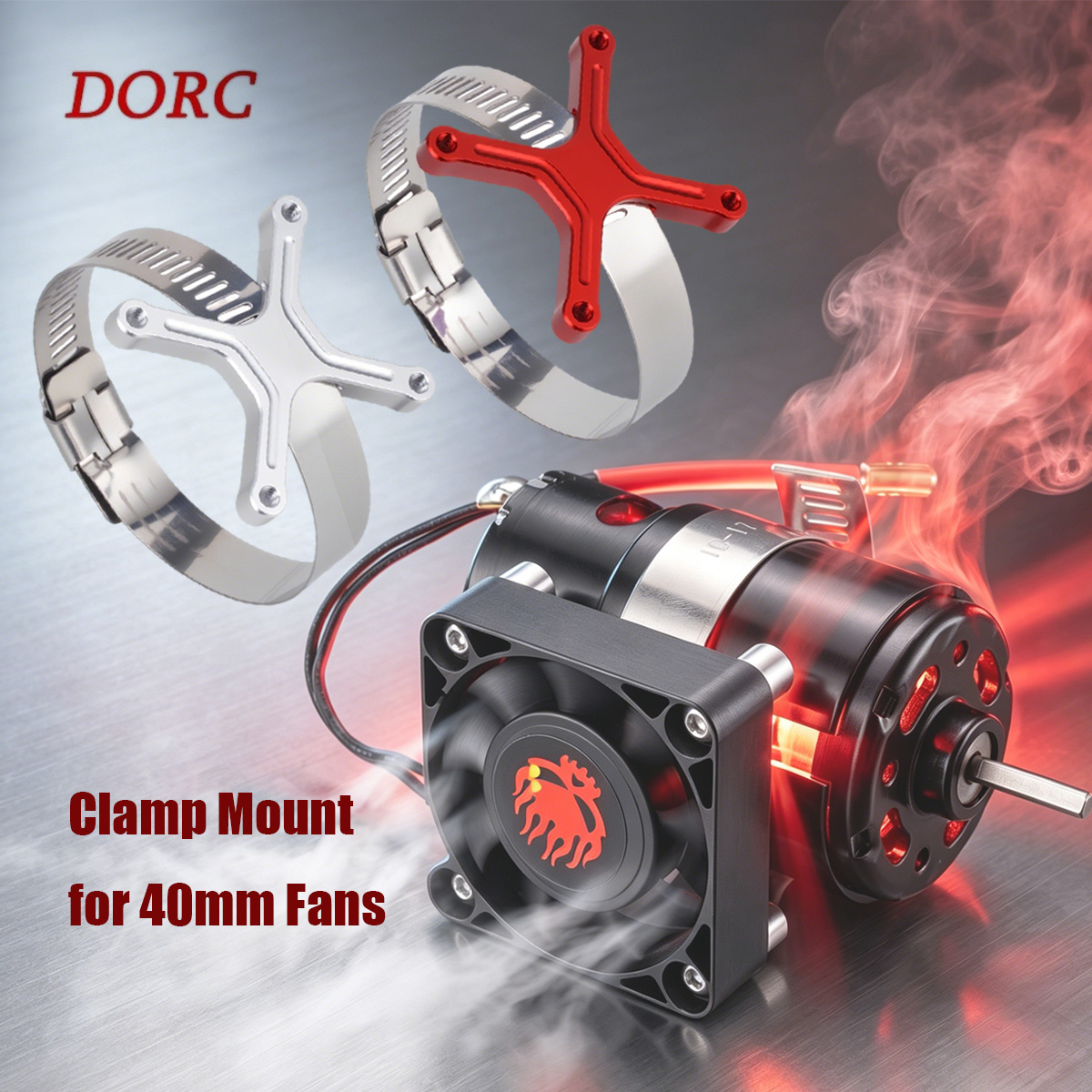 Rc Hobby World - ที่ยึดพัดลมแบบปรับได้อเนกประสงค์ 30-49 มม. สำหรับ 1/8 1/10
