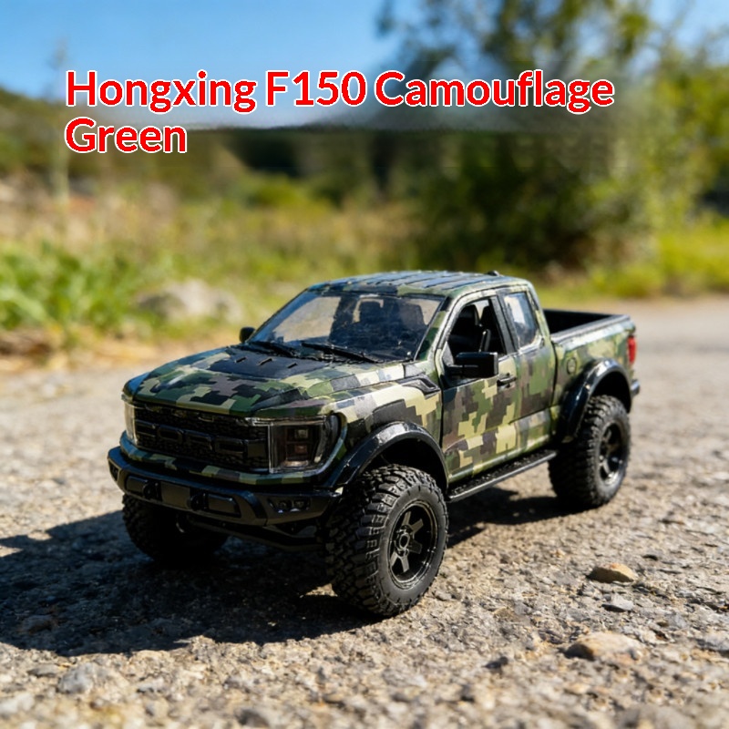 Rc Hobby Grade Car - รถบังคับวิทยุ Hongxing F150 รุ่นใหม่ สีเขียวลายพราง รถออฟโรดปีนป่าย