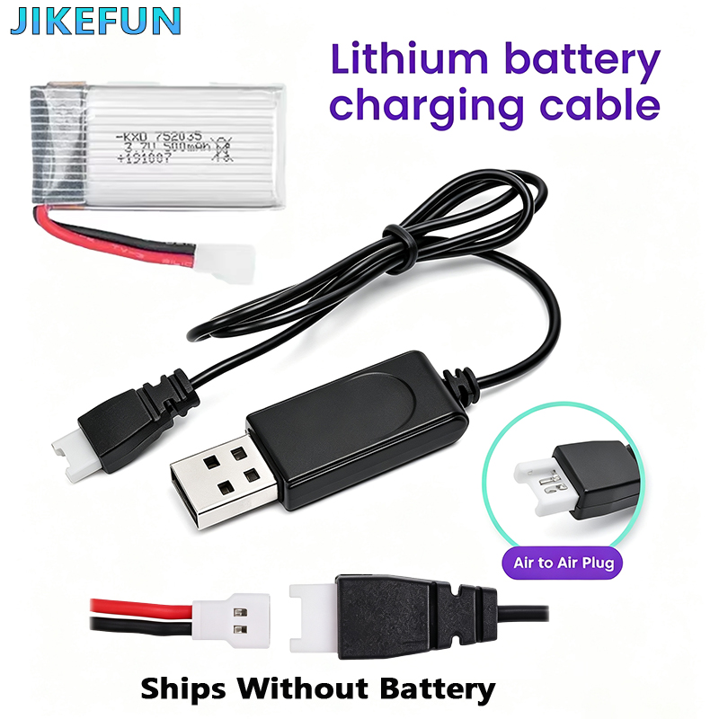 Rc Hobby Charger - แบตเตอรี่ลิเธียมโพลิเมอร์ 3.7V พร้อมที่ชาร์จ USB สำหรับโดรน RC