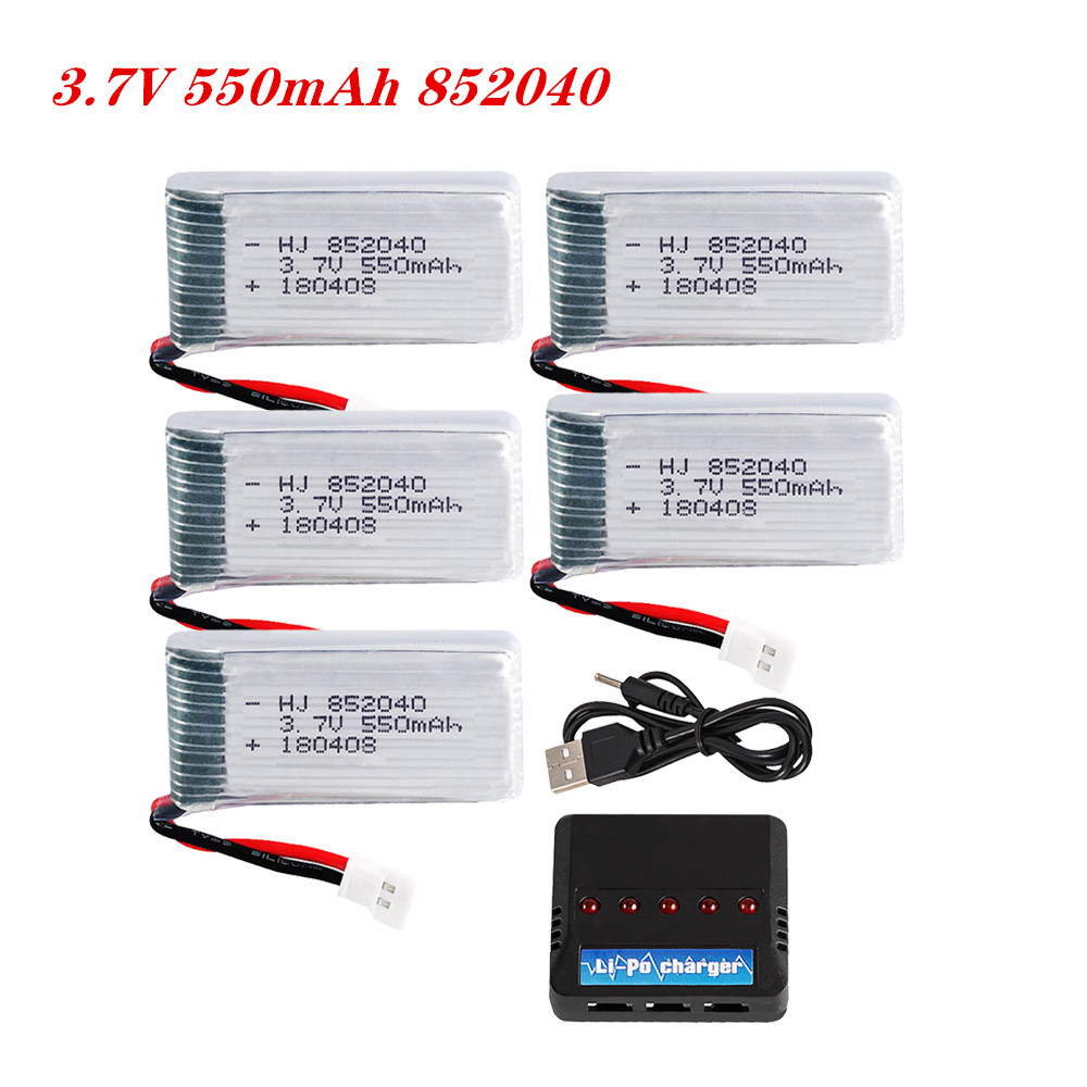 Rc Hobby Hub - 3.7V 550mAh 25C แบตเตอรี่ลิโป้ 852040 เหมาะสําหรับ