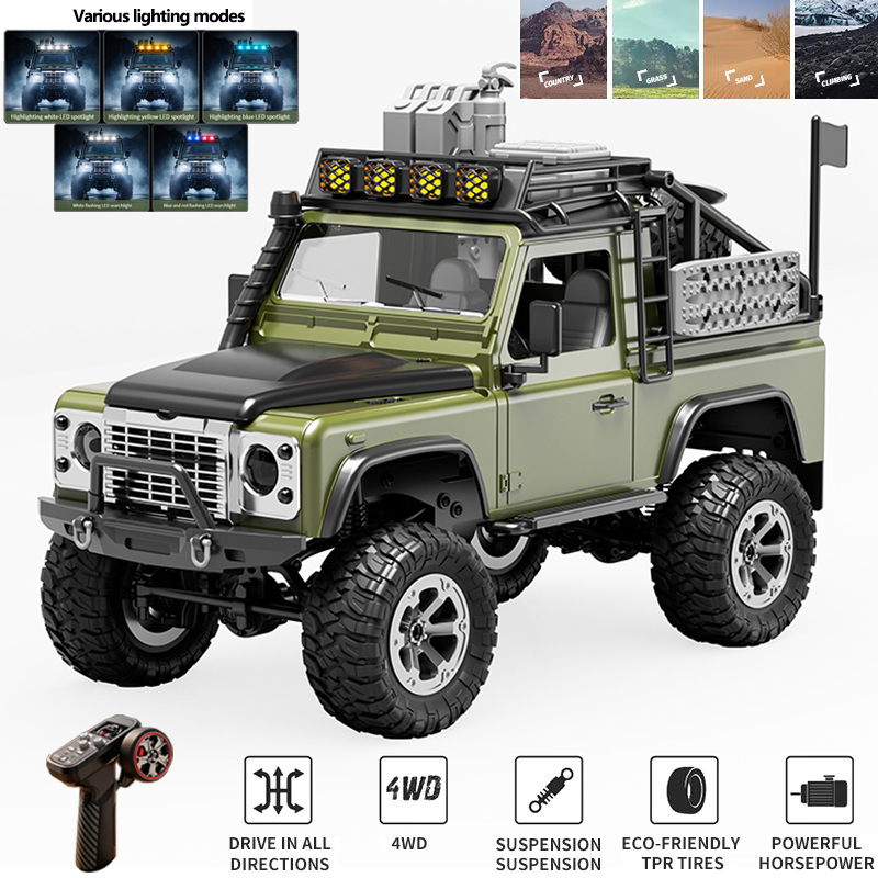 Rc Hobby World - รถบังคับวิทยุ KF90 1:12 4WD สำหรับปีนเขาและวิ่งออฟโรด พร้อมไฟ
