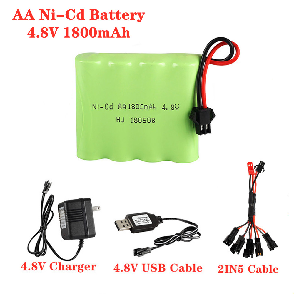 Rc Hobby Charger - 4.8V 1800mAh Ni-Cd AA แบตเตอรี่สําหรับ RC