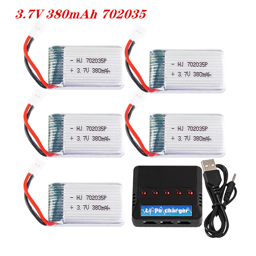 Rc Hobby Charger - 3.7V 380mah 702035 Lipo แบตเตอรี่แบตเตอรี่ชาร์จสําหรับ Hubsan