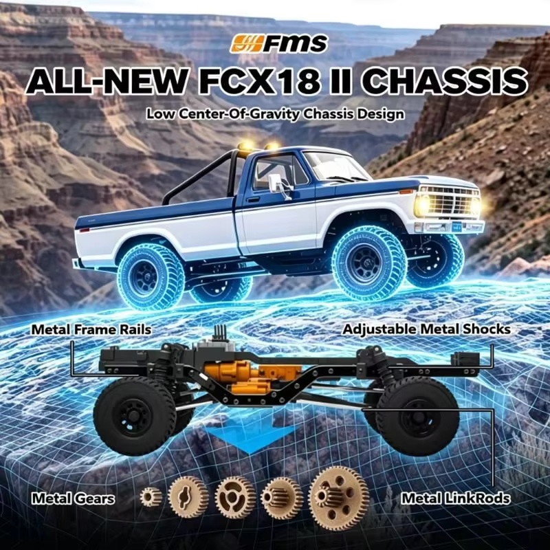 FMS 1:18 FCX18 II F‑100 Brushe - Rc Hobby Grade Car บทวิจารณ์และราคา
