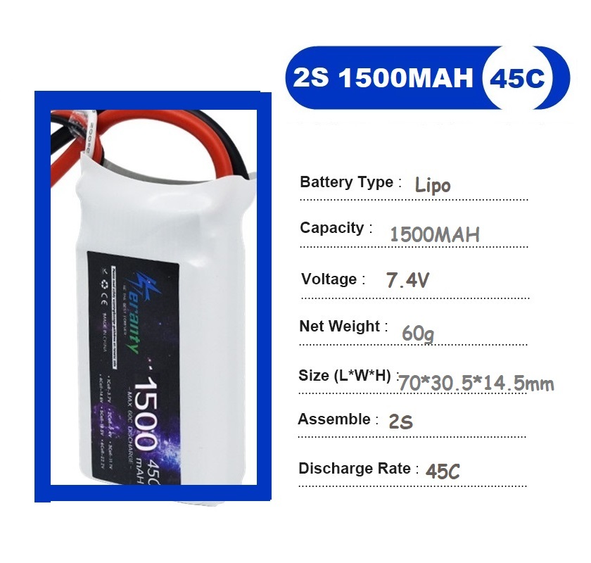 2PCS 7.4V Lipo 2S แบตเตอรี่ 15 - Rc Hobby Grade Car บทวิจารณ์และราคา