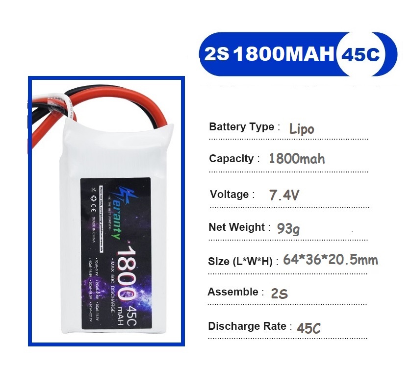 2PCS 7.4V Lipo 2S แบตเตอรี่ 15 - Rc Hobby Grade Car บทวิจารณ์และราคา
